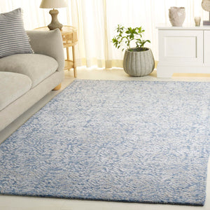 Safavieh Glamour Floral Hand Tufted Area Rug – Luxurious Ivory Design For Elegant Home Decor Solutions Blue ,Ivory 50% Wool,40% Viscose,10% Cotton Glm620m-4