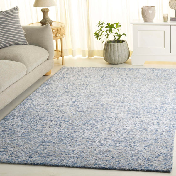 Safavieh Glamour Floral Hand Tufted Area Rug – Luxurious Ivory Design For Elegant Home Decor Solutions Blue ,Ivory 50% Wool,40% Viscose,10% Cotton Glm620m-4