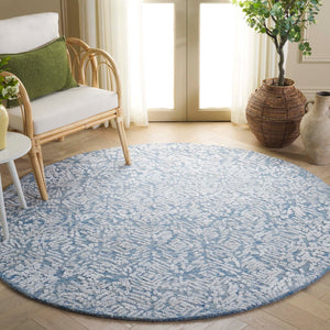 Safavieh Glamour Floral Hand Tufted Area Rug – Luxurious Ivory Design For Elegant Home Decor Solutions Blue ,Ivory 50% Wool,40% Viscose,10% Cotton Glm620m-4