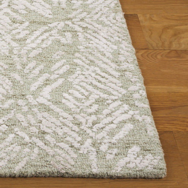 Safavieh Glamour Floral Hand Tufted Area Rug – Luxurious Ivory Design For Elegant Home Decor Solutions Sage ,Ivory 50% Wool,40% Viscose,10% Cotton Glm620w-8
