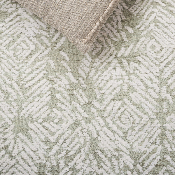 Safavieh Glamour Floral Hand Tufted Area Rug – Luxurious Ivory Design For Elegant Home Decor Solutions Sage ,Ivory 50% Wool,40% Viscose,10% Cotton Glm620w-8
