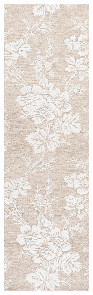 Safavieh Glamour Hand‑Tufted Round Area Rug In Sand Ivory — Wool‑Viscose Blend, Low‑Profile Pile, Elegant Focal Point 6'-0" x 6'-0" GLM625C-6R