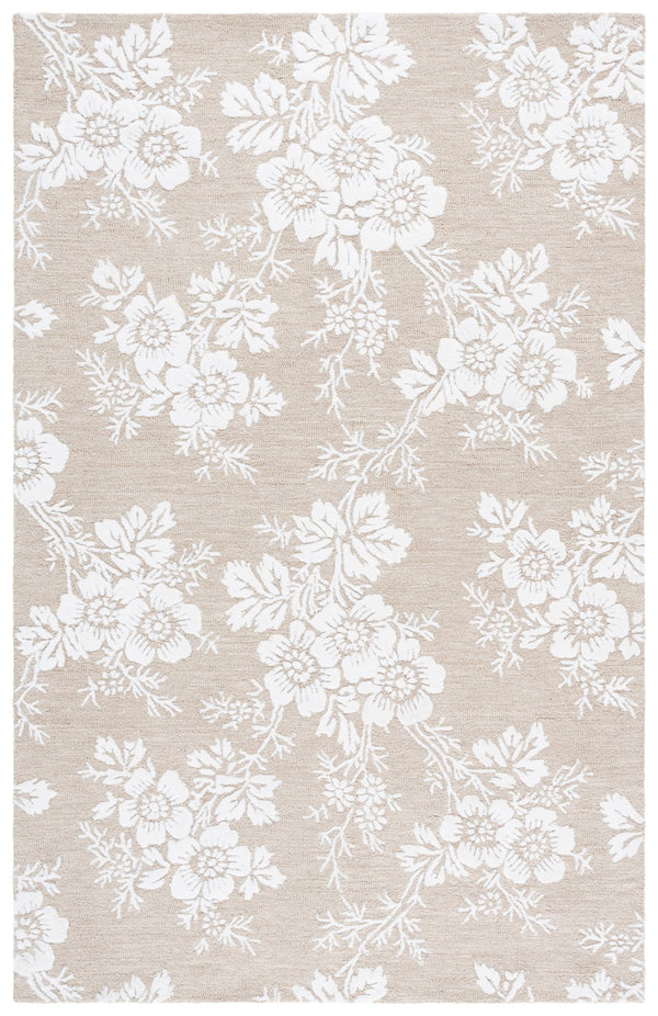 Safavieh Glamour Hand-Tufted Sand Ivory Area Rug — Wool/Viscose Blend, Low-Profile 3/8" Pile, Timeless Elegance 5'-0" x 8'-0" GLM625C-5