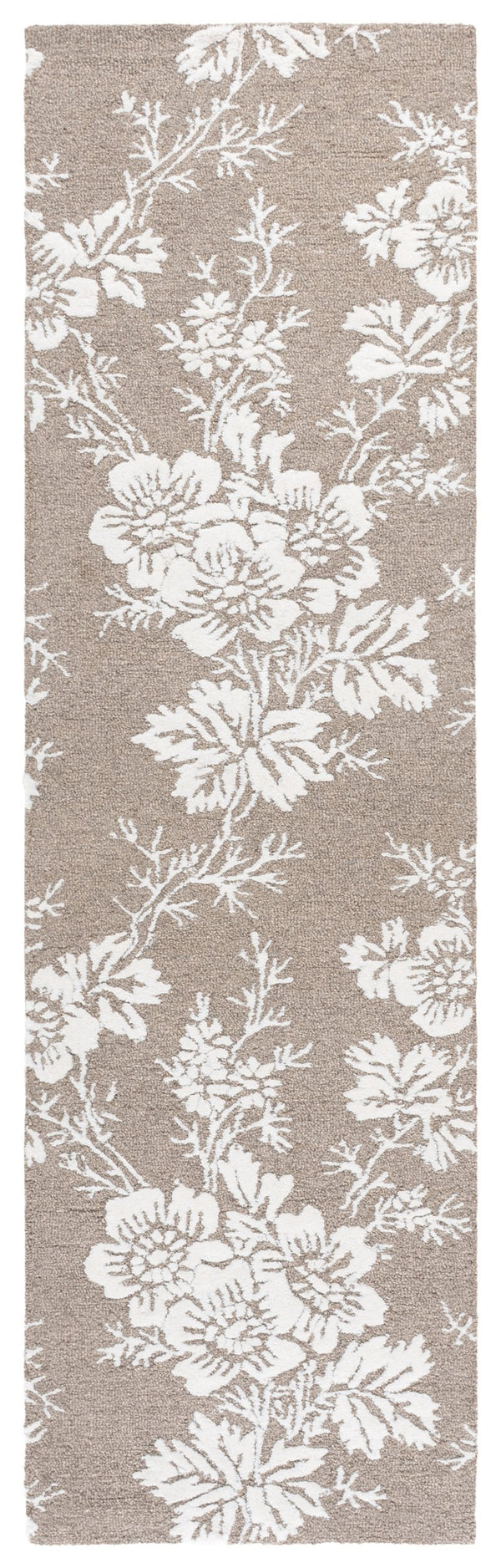 Safavieh Glamour Hand-Tufted Round Taupe Ivory Rug — Low Profile Wool-Viscose Blend For Modern Calm Spaces 6'-0" x 6'-0" GLM625E-6R