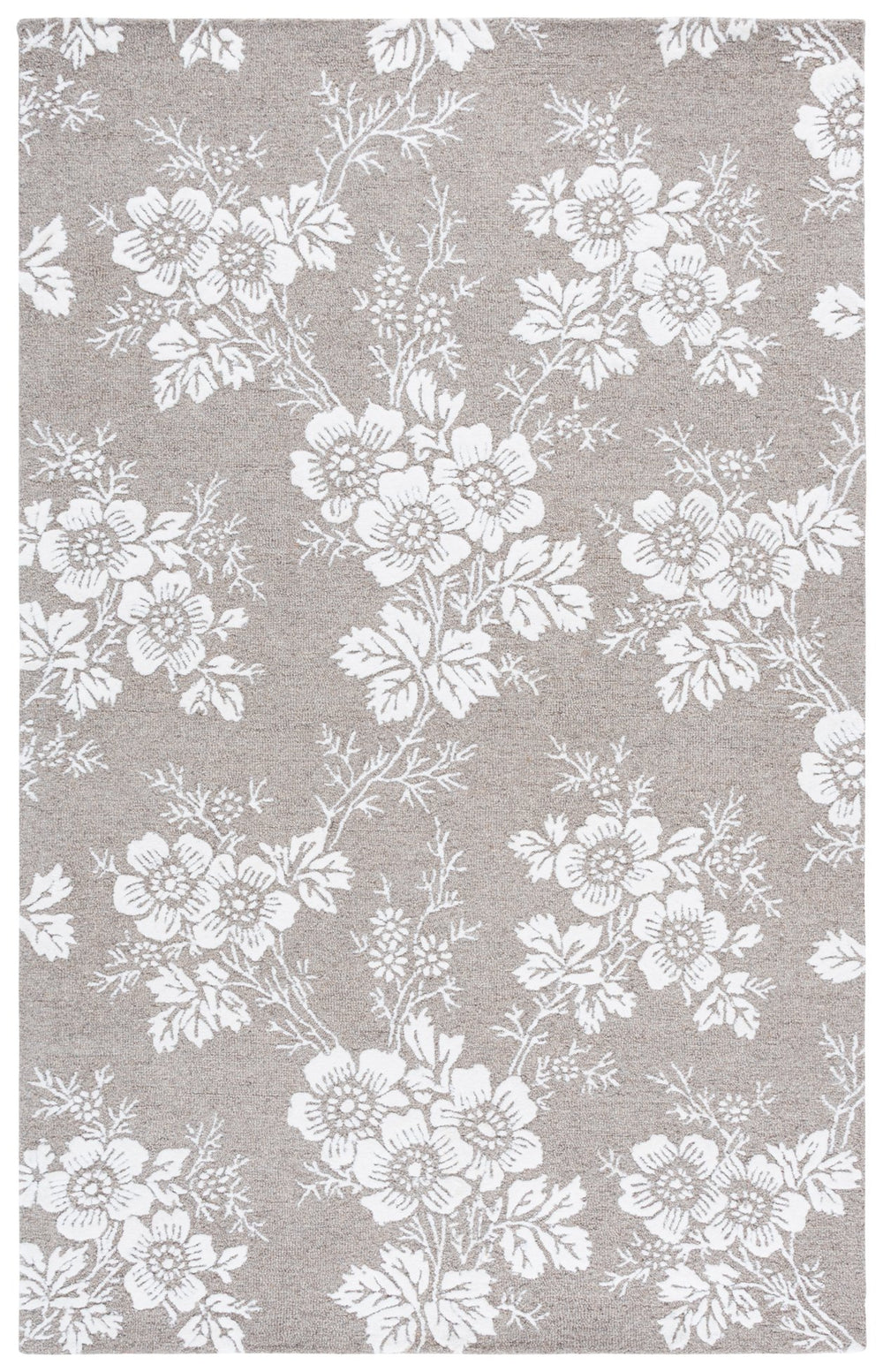 Safavieh Glamour Hand-Tufted Taupe Ivory Runner Rug — Wool-Viscose Blend, Minimalist Transitional Hallway Elegance 2'-3" x 8'-0" GLM625E-28