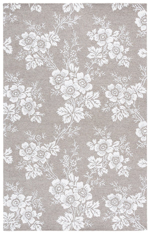 Safavieh Glamour Hand-Tufted Taupe Ivory Area Rug — Wool-Viscose Low-Profile Luxury For Living Rooms 5'-0" x 8'-0" GLM625E-5