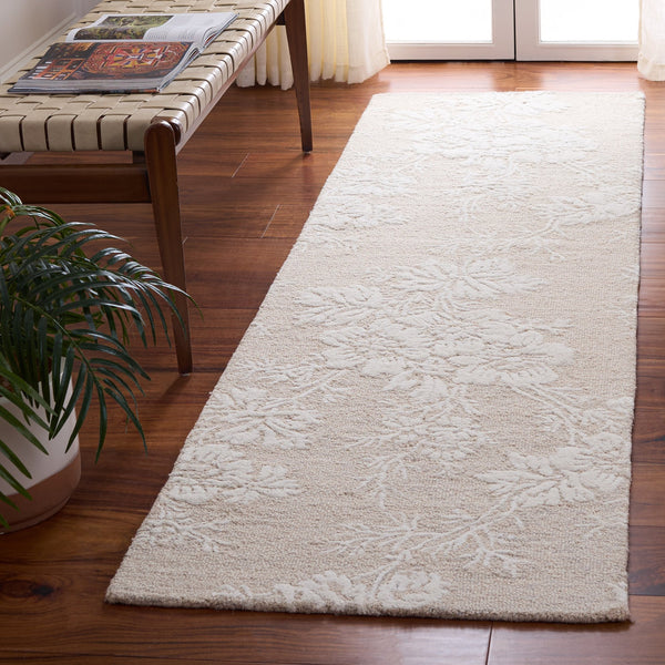 Safavieh Glamour Hand-Tufted Silver Ivory Rug — Wool-Viscose Blend, Low Pile, Timeless Neutral Elegance 8'-0" x 10'-0" GLM625G-8