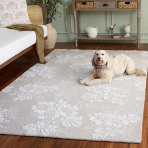 Safavieh Glamour Hand-Tufted Silver Ivory Rug — Wool-Viscose Blend, Low Pile, Timeless Neutral Elegance 8'-0" x 10'-0" GLM625G-8