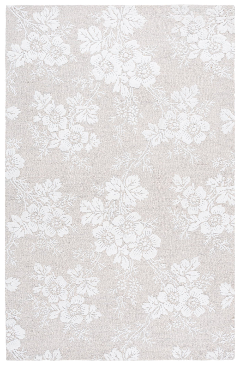 Safavieh Glamour Hand-Tufted Silver Ivory Runner — Wool-Viscose Low-Profile Hallway Rug With Subtle Sheen 2'-3" x 8'-0" GLM625G-28