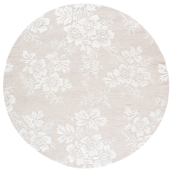 Safavieh Glamour Hand-Tufted Silver Ivory Rug — Wool-Viscose Blend, Low Pile, Timeless Neutral Elegance 8'-0" x 10'-0" GLM625G-8