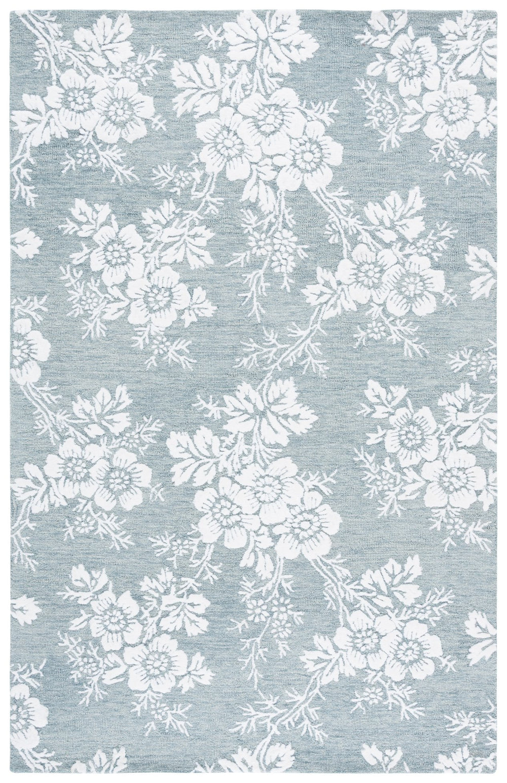 Safavieh Glamour Hand-Tufted Blue Ivory Area Rug – Wool-Viscose Low-Pile, Durable Artisan Craft For Modern Spaces 8'-0" x 10'-0" GLM625M-8