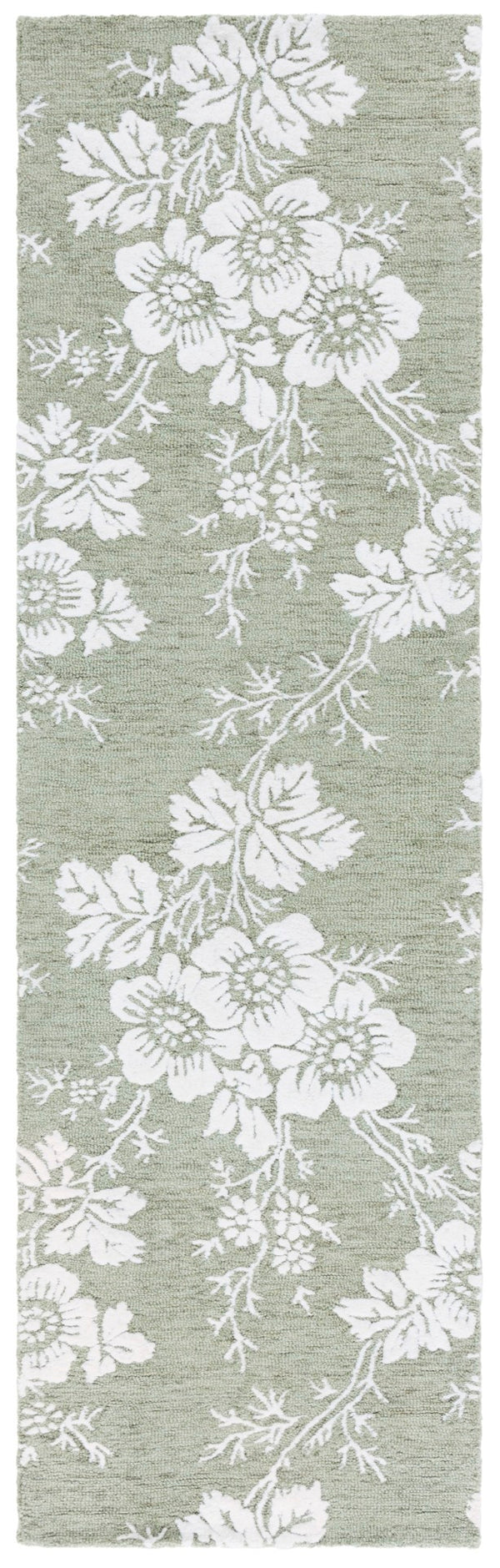 Safavieh Glamour Hand-tufted Area Rug – Elegant Floral Design For Timeless Sophistication In Any Space Sage ,Ivory Wool,Viscose Glm625w-4