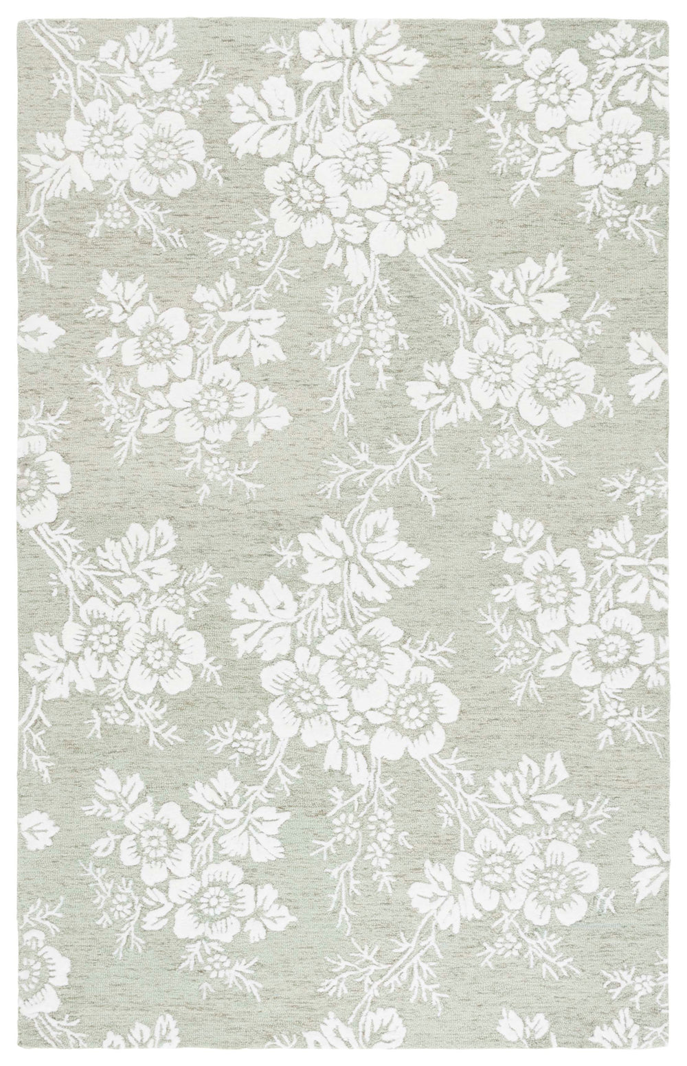 Safavieh Glamour Hand-tufted 5x8 Area Rug In Sage Ivory - Luxurious Floral Design & Soft Wool Viscose Blend Sage ,Ivory Wool,Viscose Glm625w-5