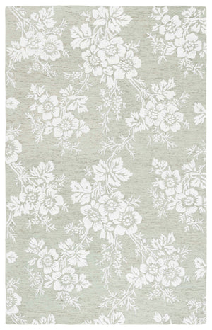 Safavieh Glamour Hand-tufted 5x8 Area Rug In Sage Ivory - Luxurious Floral Design & Soft Wool Viscose Blend Sage ,Ivory Wool,Viscose Glm625w-5