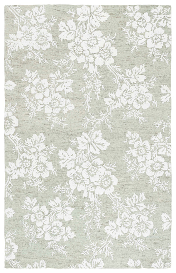 Safavieh Glamour Hand-tufted 5x8 Area Rug In Sage Ivory - Luxurious Floral Design & Soft Wool Viscose Blend Sage ,Ivory Wool,Viscose Glm625w-5