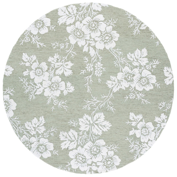 Safavieh Glamour Hand-tufted Area Rug – Elegant Floral Design For Timeless Sophistication In Any Space Sage ,Ivory Wool,Viscose Glm625w-4