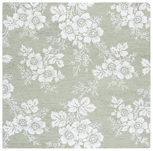 Safavieh Glamour Hand-tufted Area Rug – Elegant Floral Design For Timeless Sophistication In Any Space Sage ,Ivory Wool,Viscose Glm625w-4