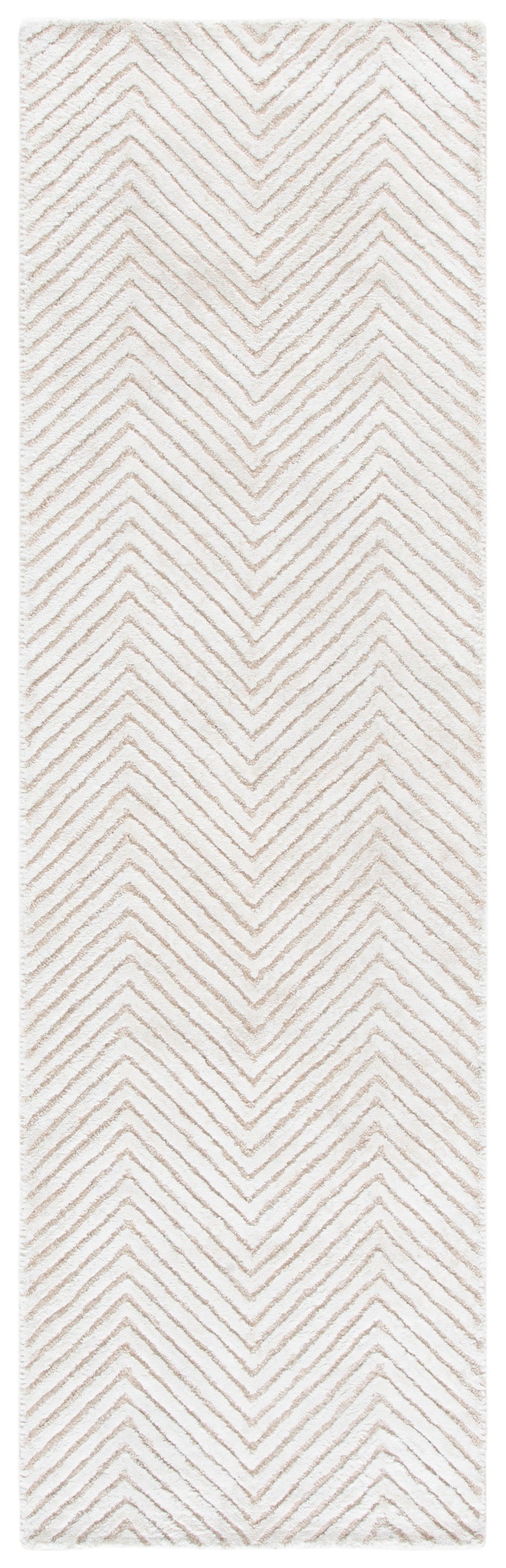 Safavieh Glamour Hand-Tufted Ivory Runner Rug — Low-Profile Wool Blend, Subtle Sheen, Modern Minimalist Elegance 2'-3" x 8'-0" GLM801A-28