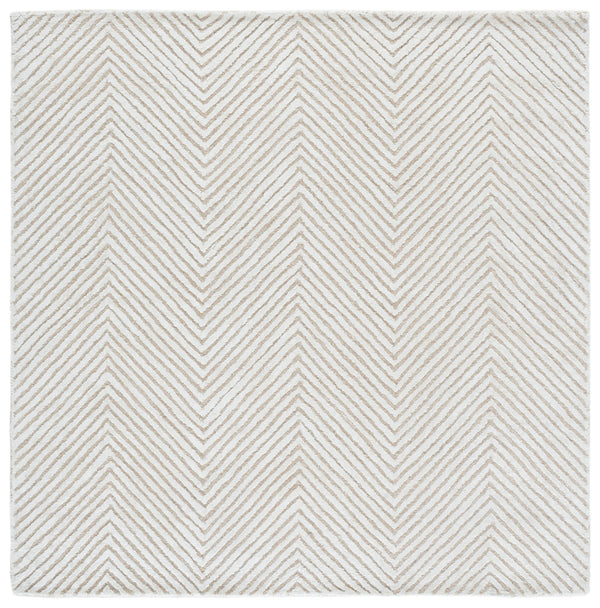 Safavieh Glamour Hand-Tufted Ivory Round Rug — Wool Blend, Artisanal Texture, Subtle Sheen For Modern Homes 6'-0" x 6'-0" GLM801A-6R