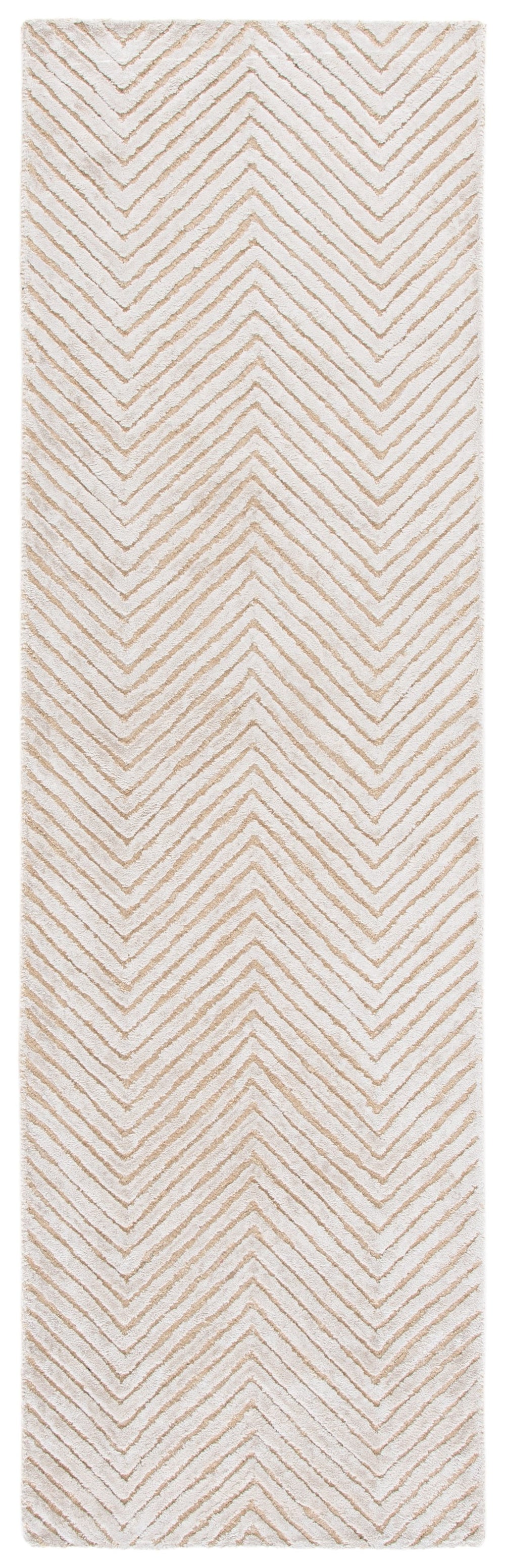Safavieh Glamour Hand-Tufted Beige Runner Rug — Low-Profile Wool Blend, Subtle Texture & Lasting Elegance For Hallways 2'-3" x 8'-0" GLM801B-28