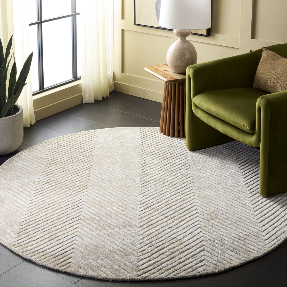 Safavieh Glamour Hand-Tufted Beige Runner Rug — Low-Profile Wool Blend, Subtle Texture & Lasting Elegance For Hallways 2'-3" x 8'-0" GLM801B-28