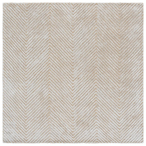 Safavieh Glamour Hand-Tufted Beige Area Rug | Wool-Rich Plush Square Rug With Subtle Viscose Sheen For Living Spaces 6'-0" x 6'-0" GLM801B-6SQ