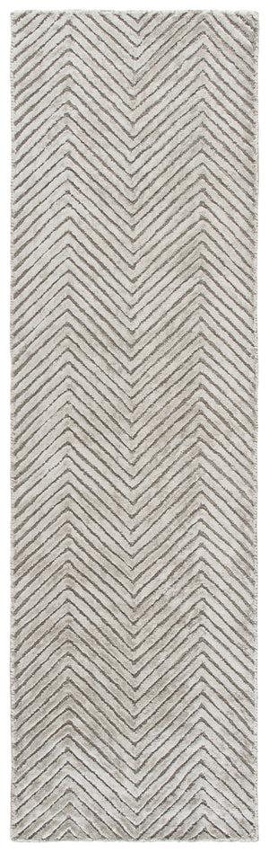 Safavieh Glamour Hand-Tufted Silver Area Rug — Low-Pile Wool Blend With Subtle Chevron Texture, Timeless Elegance 6'-0" x 6'-0" GLM801G-6SQ