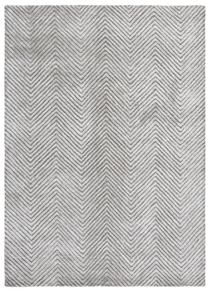 Safavieh Glamour Hand-Tufted Silver Round Rug — Plush 0.5" Wool-Viscose-Cotton Blend For Modern Rooms 6'-0" x 6'-0" GLM801G-6R