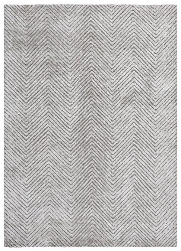 Safavieh Glamour Hand-Tufted Silver Round Rug — Plush 0.5" Wool-Viscose-Cotton Blend For Modern Rooms 6'-0" x 6'-0" GLM801G-6R