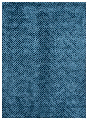 Safavieh Glamour Hand-Tufted Navy Area Rug – Plush Low-Profile Wool Blend With Luxe Texture For Modern Spaces 5'-0" x 8'-0" GLM801N-5