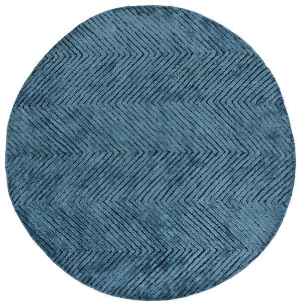 Safavieh Glamour Hand-Tufted Navy Square Rug — Low-Profile Wool Blend With Subtle Texture For Modern Rooms 6'-0" x 6'-0" GLM801N-6SQ