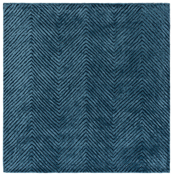 Safavieh Glamour Hand-Tufted Navy Area Rug – Plush Low-Profile Wool Blend With Luxe Texture For Modern Spaces 5'-0" x 8'-0" GLM801N-5