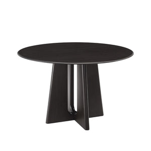 Greenington Luna Solid Bamboo Round Dining Table Seats Six with Apex Base and Minimalist Design Caviar GLU001B