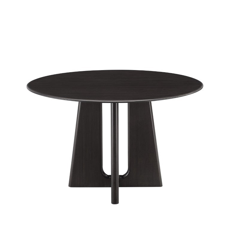 Greenington Luna Solid Bamboo Round Dining Table Seats Six with Apex Base and Minimalist Design Caviar GLU001B