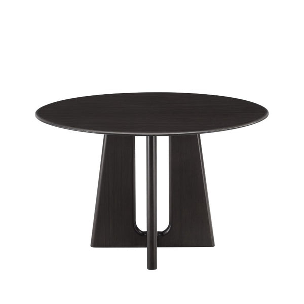 Greenington Luna Solid Bamboo Round Dining Table Seats Six with Apex Base and Minimalist Design Caviar GLU001B