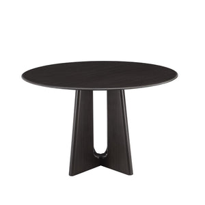 Greenington Luna Solid Bamboo Round Dining Table Seats Six with Apex Base and Minimalist Design Caviar GLU001B