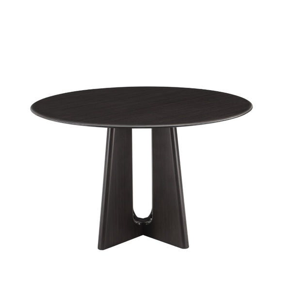 Greenington Luna Solid Bamboo Round Dining Table Seats Six with Apex Base and Minimalist Design Caviar GLU001B