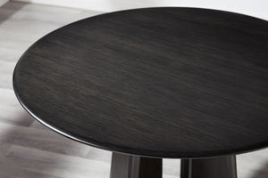 Greenington Luna Solid Bamboo Round Dining Table Seats Six with Apex Base and Minimalist Design Caviar GLU001B