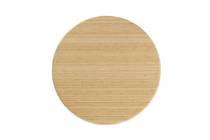 Greenington Luna Solid Moso Bamboo Round Dining Table Seats Six with Tapered Apex Base Wheat GLU001WH