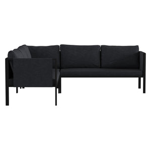 English Elm Lea Indoor/Outdoor Sectional Sofa - Modern 5-Seat Design with Storage Pockets for Stylish Comfort Charcoal GM-201108-SEC-CH-GG