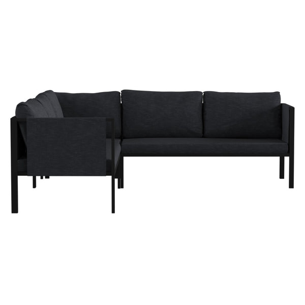 English Elm Lea Indoor/Outdoor Sectional Sofa - Modern 5-Seat Design with Storage Pockets for Stylish Comfort Charcoal GM-201108-SEC-CH-GG