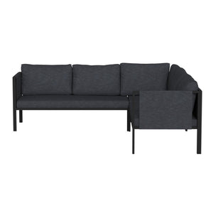 English Elm Lea Indoor/Outdoor Sectional Sofa - Modern 5-Seat Design with Storage Pockets for Stylish Comfort Charcoal GM-201108-SEC-CH-GG