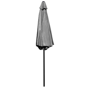 English Elm Kona 9 FT Round Patio Umbrella with Durable Aluminum Pole, Crank, and Tilt for Ultimate Shade Comfort Gray GM-402003-GY-GG