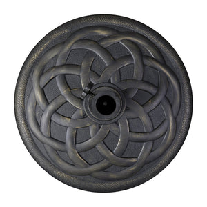 English Elm Kona Heavy-Duty Patio Umbrella Base with Weatherproof Coating for Secure Outdoor Stability & Style Bronze 19.25" GM-UB19-BRNZ-GG