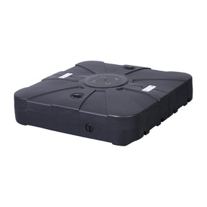 English Elm Hank Heavy-Duty Weather-Resistant Umbrella Base with Wheels & Grooved Handles for Easy Mobility GM-WL-80040FA-L-BK-GG