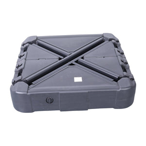 English Elm Hank Heavy-Duty Weather-Resistant Umbrella Base with Wheels & Grooved Handles for Easy Mobility GM-WL-80040FA-L-BK-GG