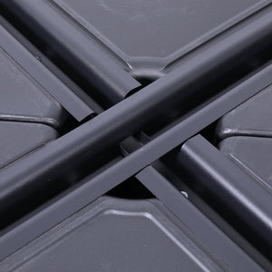 English Elm Hank Heavy-Duty Weather-Resistant Umbrella Base with Wheels & Grooved Handles for Easy Mobility GM-WL-80040FA-L-BK-GG