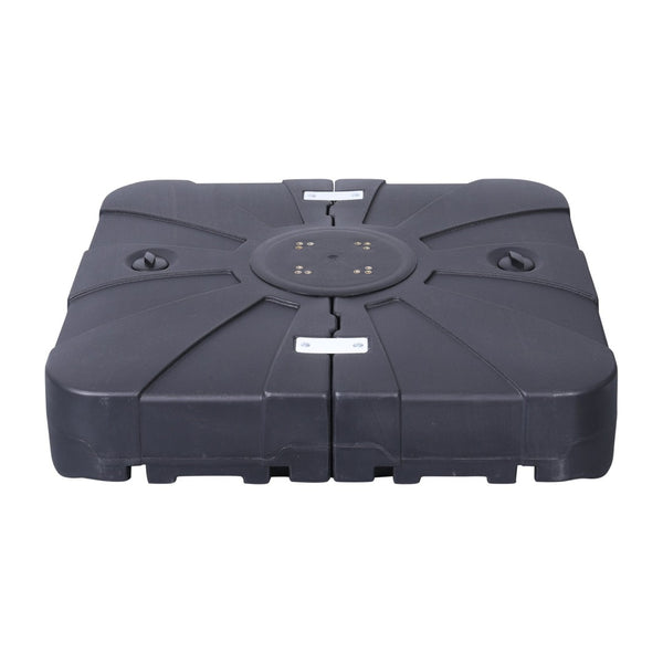 English Elm Hank Heavy-Duty Weather-Resistant Umbrella Base with Wheels & Grooved Handles for Easy Mobility GM-WL-80040FA-L-BK-GG