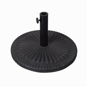 English Elm Kona Universal Cement Patio Umbrella Base with Weatherproof Sunburst Design for All-Weather Use Black 19.25" GM-WL-B49014A-BK-GG