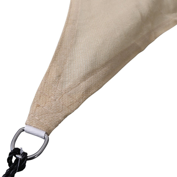 English Elm Palmetto 12ft Triangle Sun Sail Shade Canopy - UV Protection, Durable Design, Easy Setup in Sand Color GM-WL-SS22003-1-SAND-GG